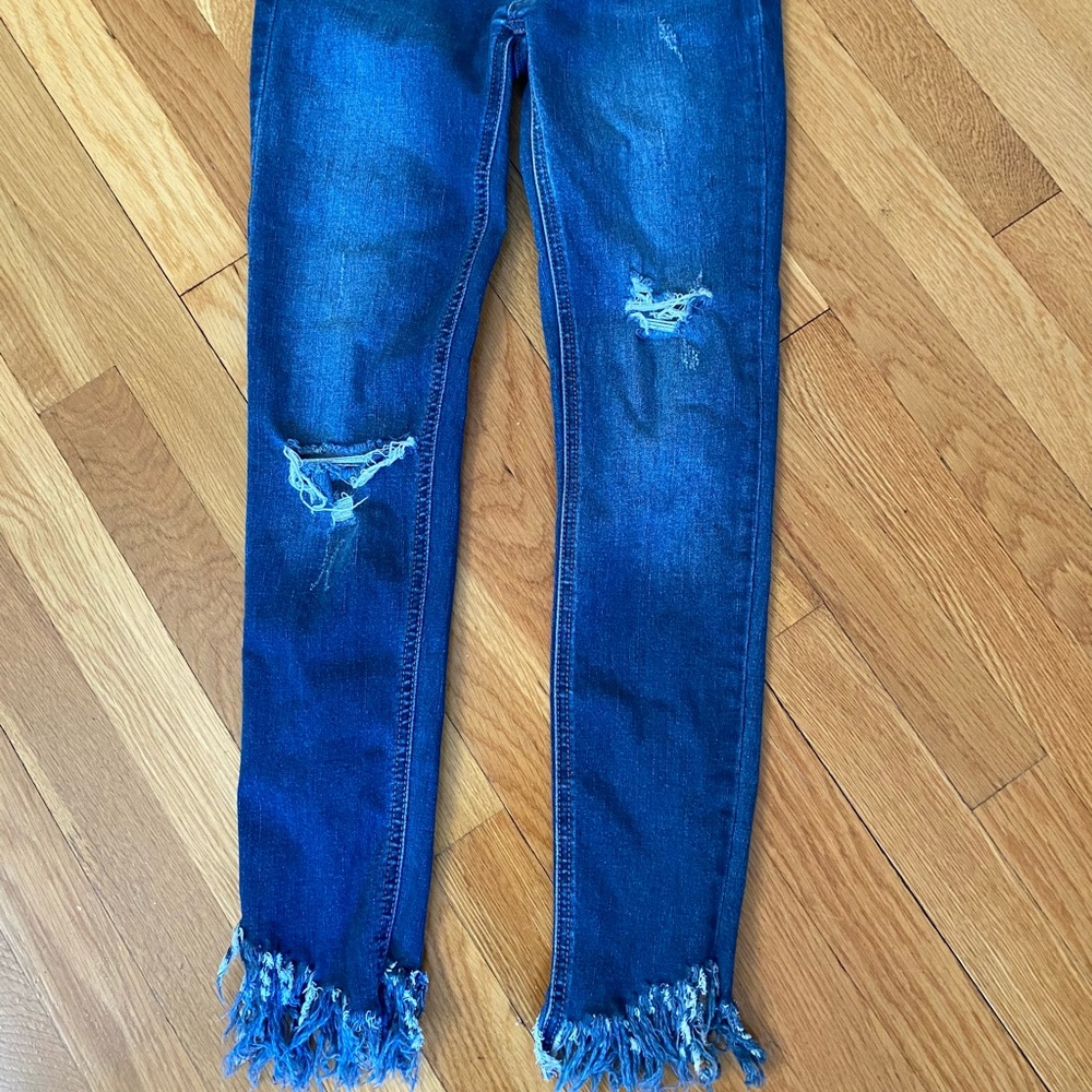 Free People Great Heights Frayed Skinny Jean